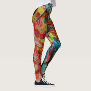 Spilled Paint Marble Leggings