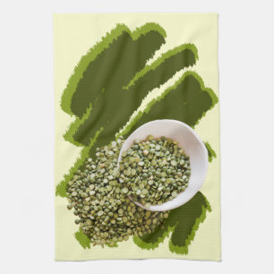 Spilled Split Peas Photograph Kitchen Towel