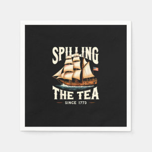 Spilling The Tea Since 1773 4th Of July Retro USA  Napkin
