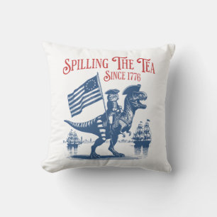 Spilling The Tea Since 1773 Cute Quote Throw Pillow