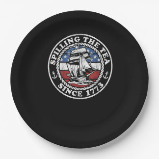 Spilling The Tea Since 1773 Funny US History Teach Paper Plate
