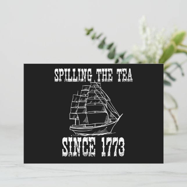 Spilling The Tea Since 1773 July History Teacher  Announcement (Standing Front)