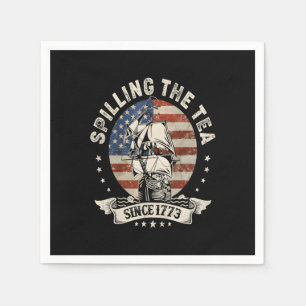 Spilling The Tea Since 1773 Patriotic 4Th Of July Napkin