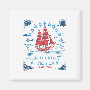 Spilling The Tea Since 1773 Red White Blue Funny 4 Magnet