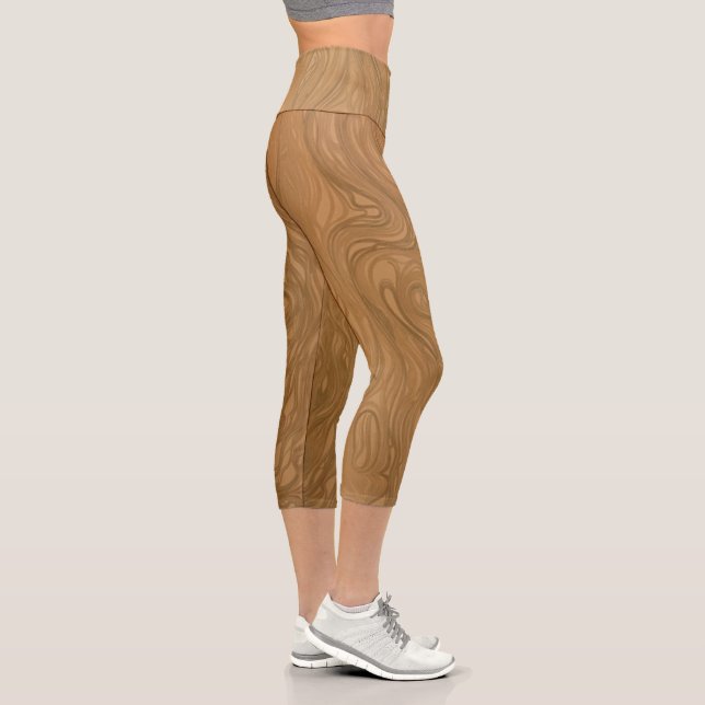 spilt coffee  capri leggings (Right)