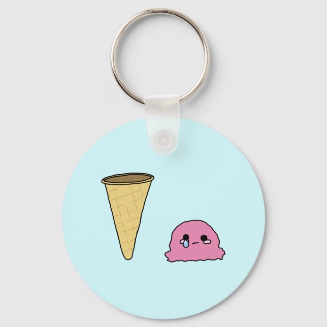 Spilt Ice Cream Keychain (Front)