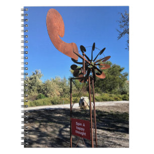 Spin a Happy Thought, Funny Sign Notebook