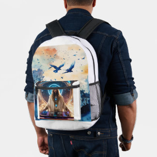 "Spin and Style: DJ Beats Design bag" Printed Backpack