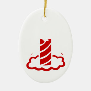 Spin Candle Ceramic Ornament