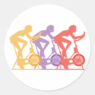 Spin Class Classic Round Sticker