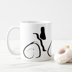 Spin Cycle: Abstract Black & White Coffee Mug