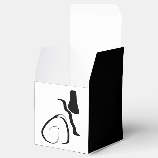 Spin Cycle: Abstract Black & White Favor Box (Opened)