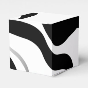 Spin Cycle: Abstract Black & White Favor Box