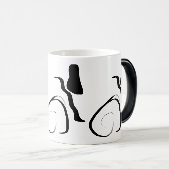 Spin Cycle: Abstract Black & White Magic Mug (Front Right)