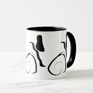 Spin Cycle: Abstract Black & White Mug