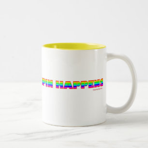 SPIN HAPPENS Two-Tone COFFEE MUG