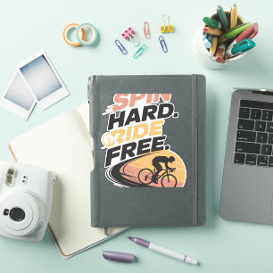 Spin Hard Ride Free Bicycling T-shirt