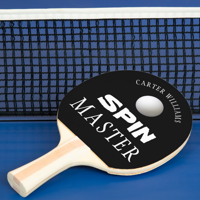 SPIN MASTER Personalized Editable Black Ping Pong Paddle (Insitu)
