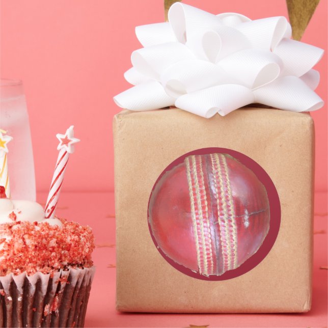 Spin Master's Sphere: A Fun Left Spin Cricket Ball Classic Round Sticker (Party)