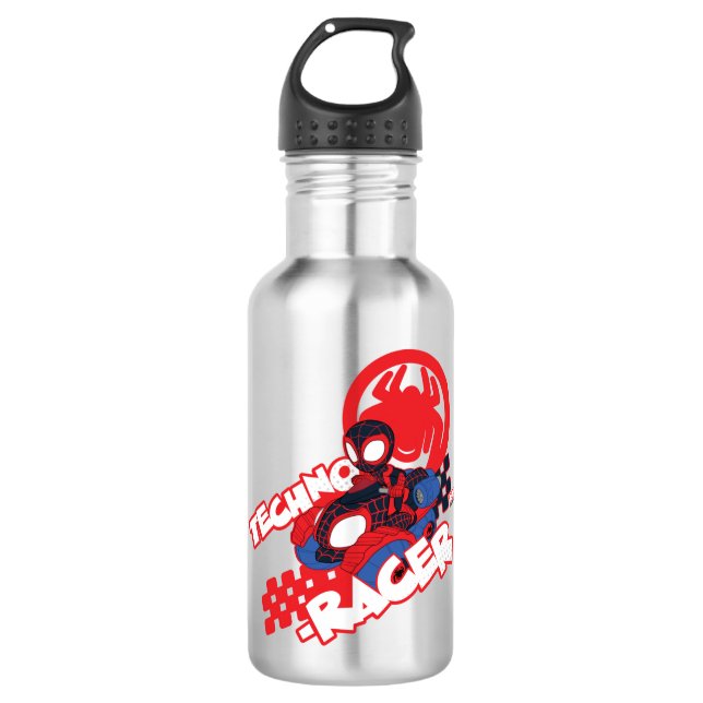 Spin Riding His Techno-Racer 532 Ml Water Bottle (Front)