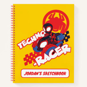 Spin Riding His Techno-Racer Drawing Notebook