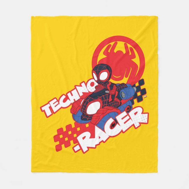 Spin Riding His Techno-Racer Fleece Blanket (Front)