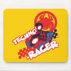 Spin Riding His Techno-Racer Mouse Pad
