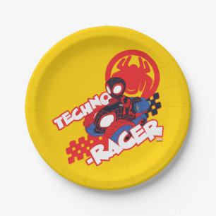 Spin Riding His Techno-Racer Paper Plate