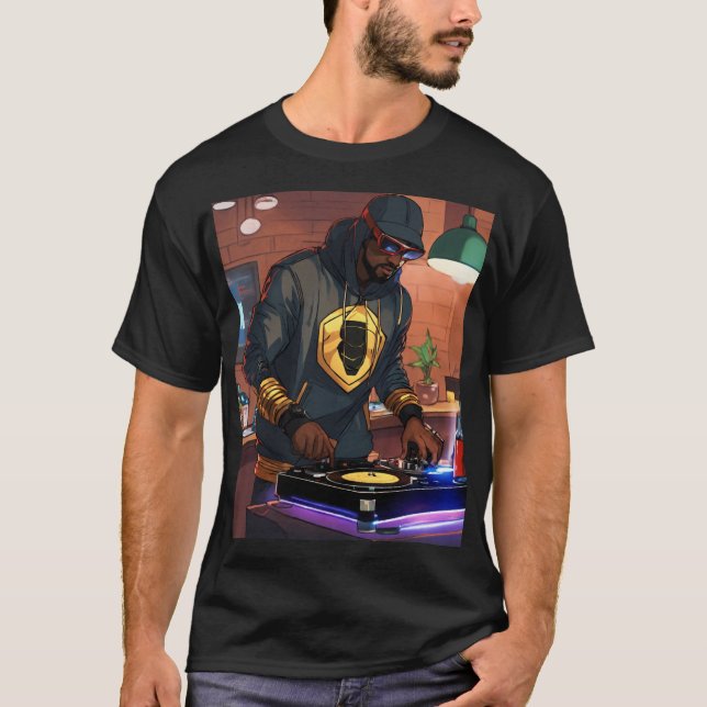 "Spin the Beat : T-shirt graphique inspiré par DJ" (Devant)