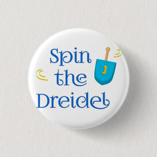 Spin The Dreidel 1 Inch Round Button