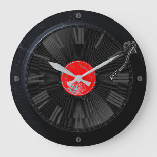 Spin Time : Horloge Rétro Platine