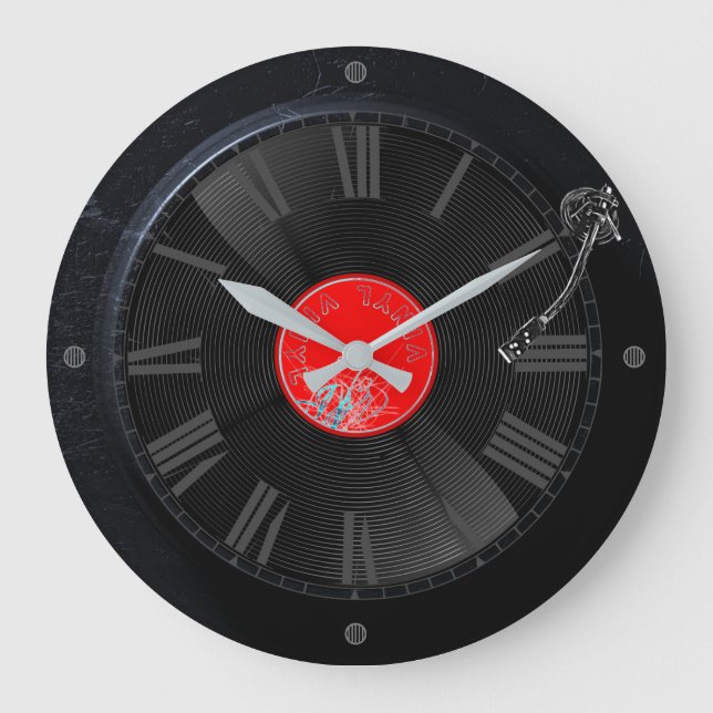 Spin Time: Retro Turntable Clock (Front)