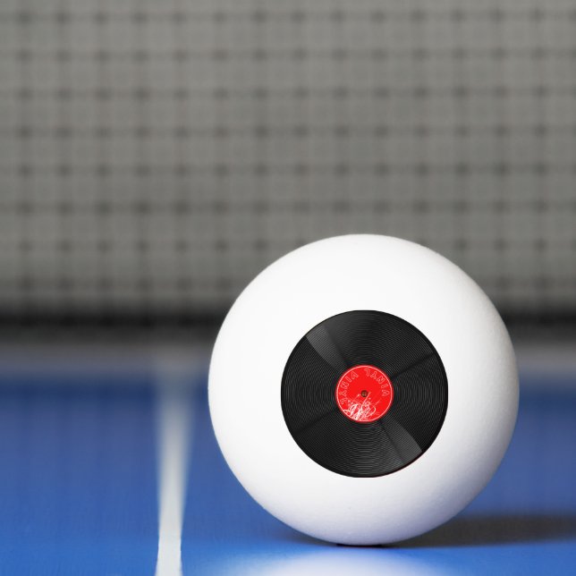 Spin Your Game with Retro Vibes - Vinyl Record Ping Pong Ball (Net)