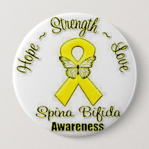 Spina Bifida Awareness 4 Inch Round Button