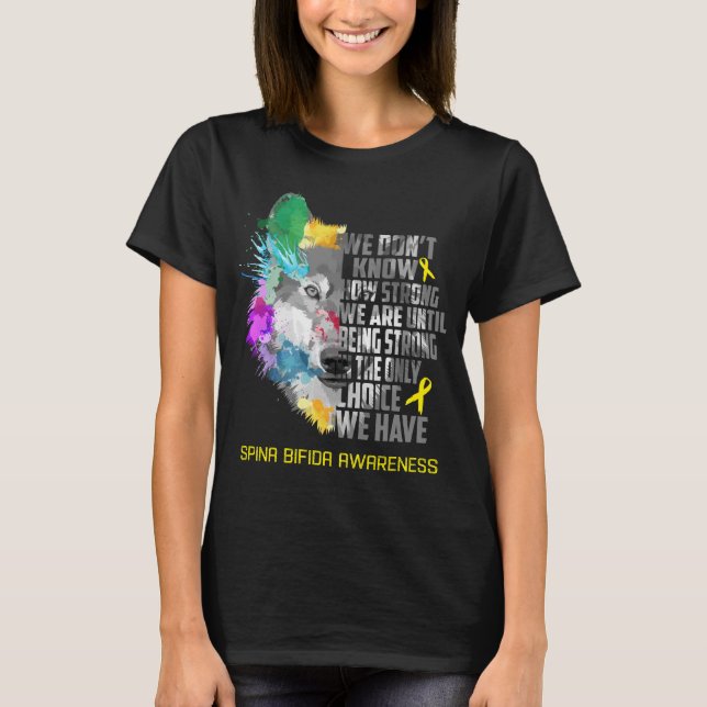 Spina Bifida Awareness Ribbon Support Gifts T-Shirt (Front)