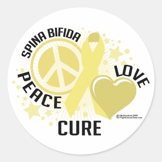 Spina Bifida PLC Classic Round Sticker (Front)
