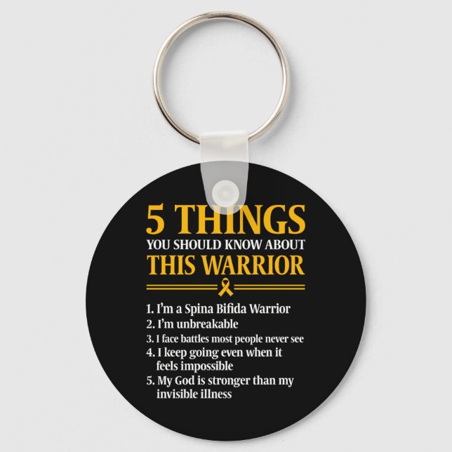 Spina Bifida Warrior Toddler Premium Tri-Blend Keychain (Front)