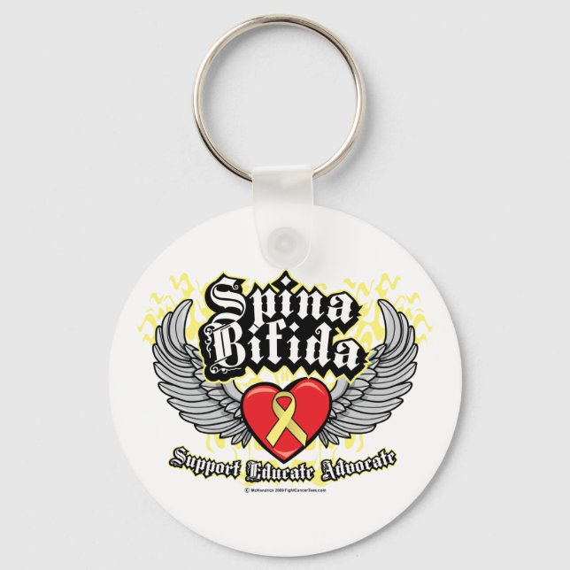 Spina Bifida Wings Keychain (Front)