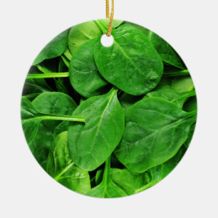 Spinach Ceramic Ornament