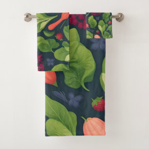 Spinach Rainbow Colourful Personalized Pattern Bath Towel Set