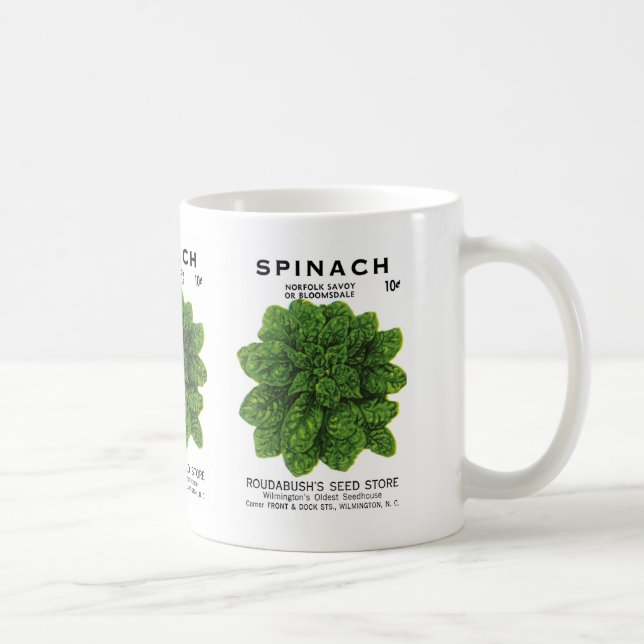 Spinach Seed Packet Label Coffee Mug (Right)