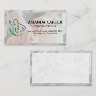 Spinal Back Logo Tissue Massage Business Card
