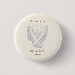 Spinal Cord Injury Awareness Ribbon Angel Pins