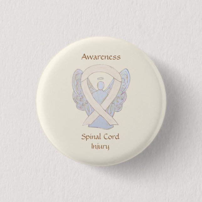 Spinal Cord Injury Awareness Ribbon Angel Pins (Front)