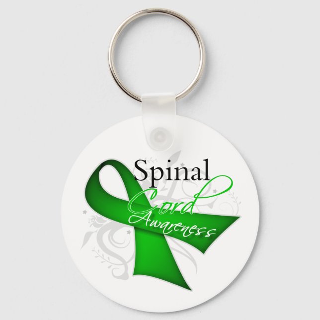 Spinal Cord Injury Awareness Ribbon Keychain (Front)