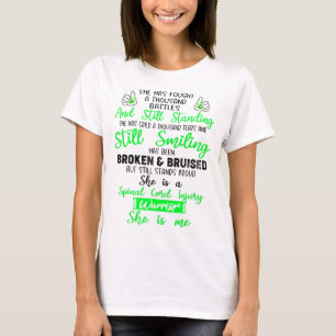 Spinal Cord Injury Awareness Ribbon Support Gifts T-Shirt