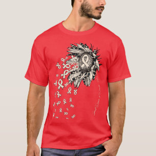 Spinal Diseases Disorders Awareness Sunflower ribb T-Shirt