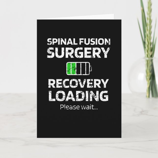 Spinal Fusion Recovery Gifts Spine Surgery Lumbar Card (Front)