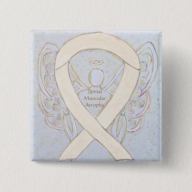 Spinal Muscular Atrophy Awareness Ribbon Angel Pin (Front)