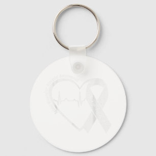 Spinal Muscular Atrophy Sma Awareness Heart Ribbon Keychain
